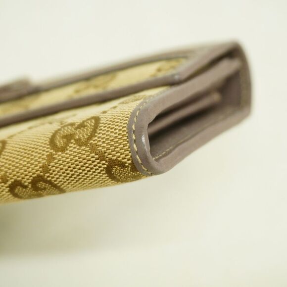 Gucci Long Wallet GG Canvas 256998 Canvas Brown Chien Pan Gold Hardware Women's - Picture 7 of 10